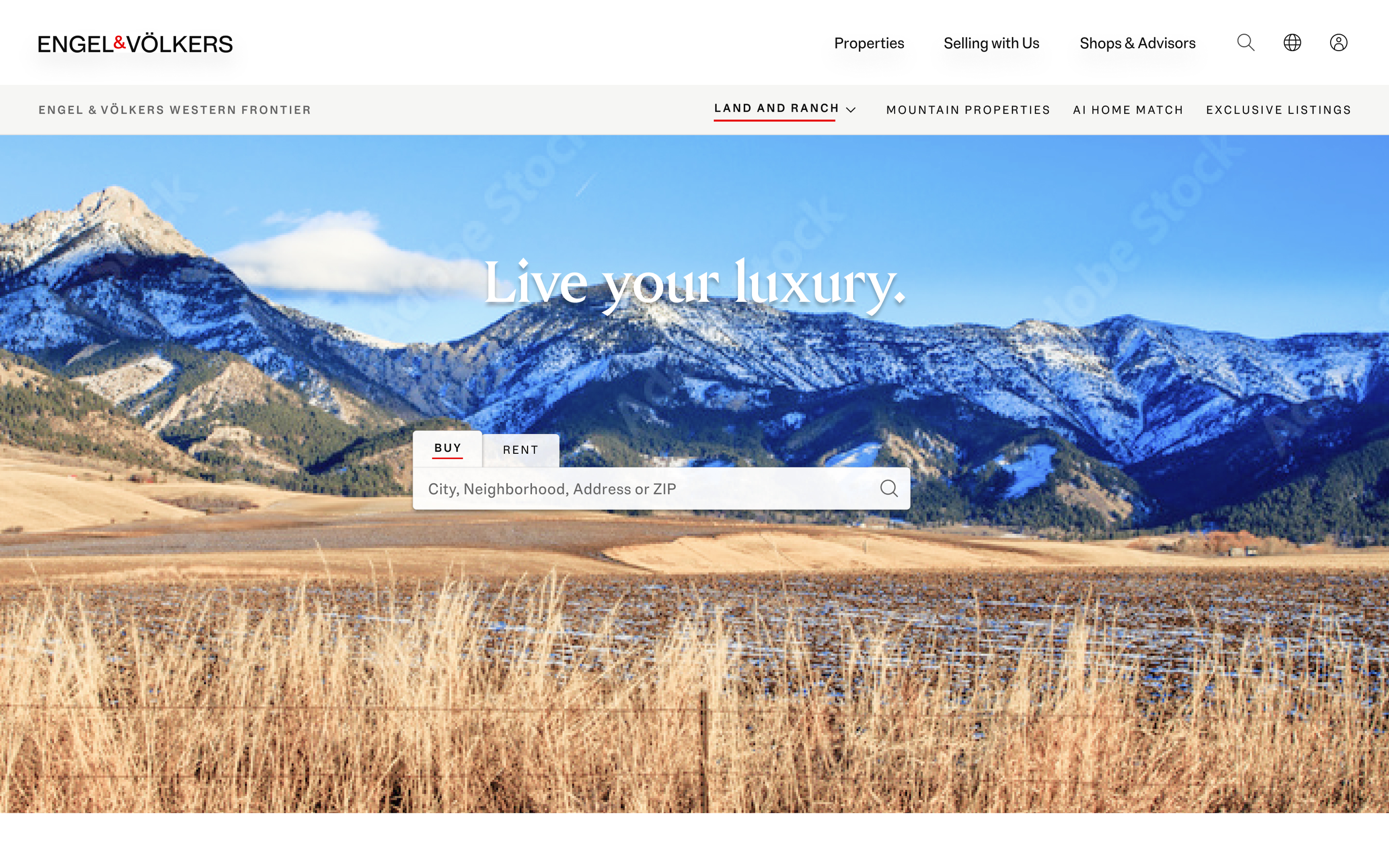 Secondary navigation — desktop